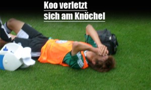 Koo verletzt sich am Knöchel